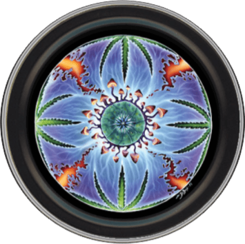 Storage Stash Tins - Mike DuBois - Peyote Mandala - Round Metal Storage Container 1030042