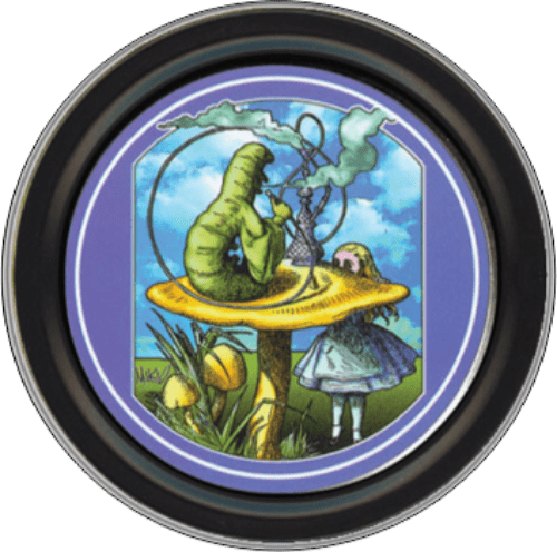 Storage Stash Tins - Mikio Kennedy - Alice - Round Metal Storage Container 1030072