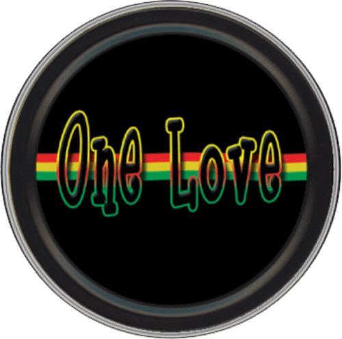 Storage Stash Tins - One Love - Round Metal Storage Container 1030014