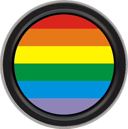 Storage Stash Tins - Rainbow - Round Metal Storage Container 1030022