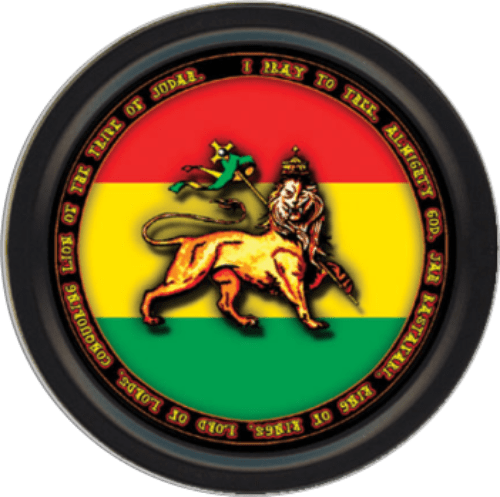Storage Stash Tins - Rasta Lion of Judah - Round Metal Storage Container 1030031