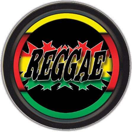 Storage Stash Tins - Reggae - Round Metal Storage Container 1030039