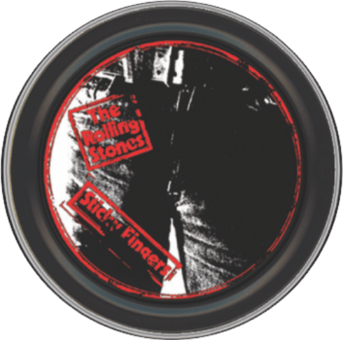 Storage Stash Tins - Rolling Stones - Sticky Fingers - Round Metal Storage Container 1030037