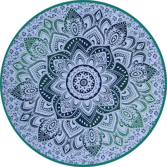 Tablecloths 3D - Flower Mandala - Green - Round Tablecloth 101531