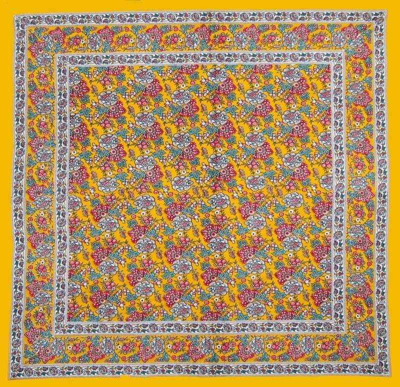 Tablecloths French Floral - Yellow - Square Tablecloth 101594