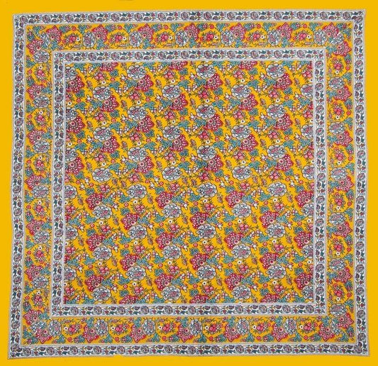 Tablecloths French Floral - Yellow - Square Tablecloth 101594