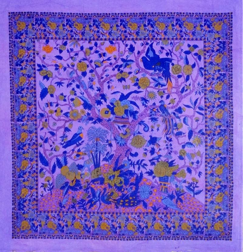 Tablecloths Tree of Life and Birds - Purple - Square Tablecloth 101603