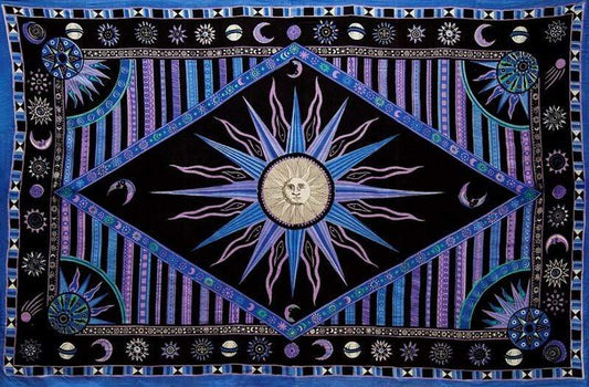 Tapestries Celestial Sun - Blue and Purple - Tapestry ta-177