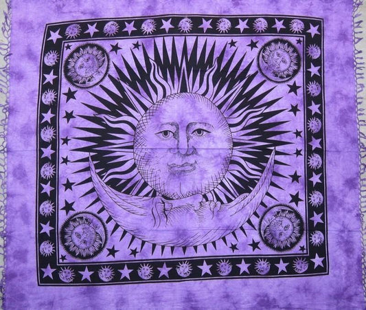 Tapestries Celestial with Fringe - Purple - Tapestry 006139