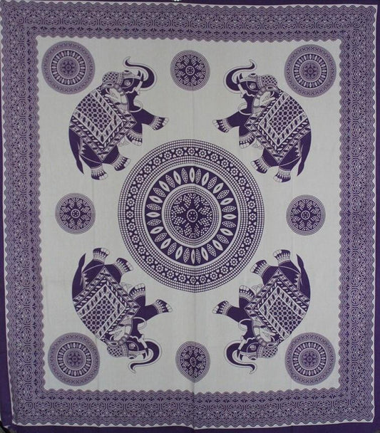 Tapestries Dancing Elephants - Purple - Tapestry 101279