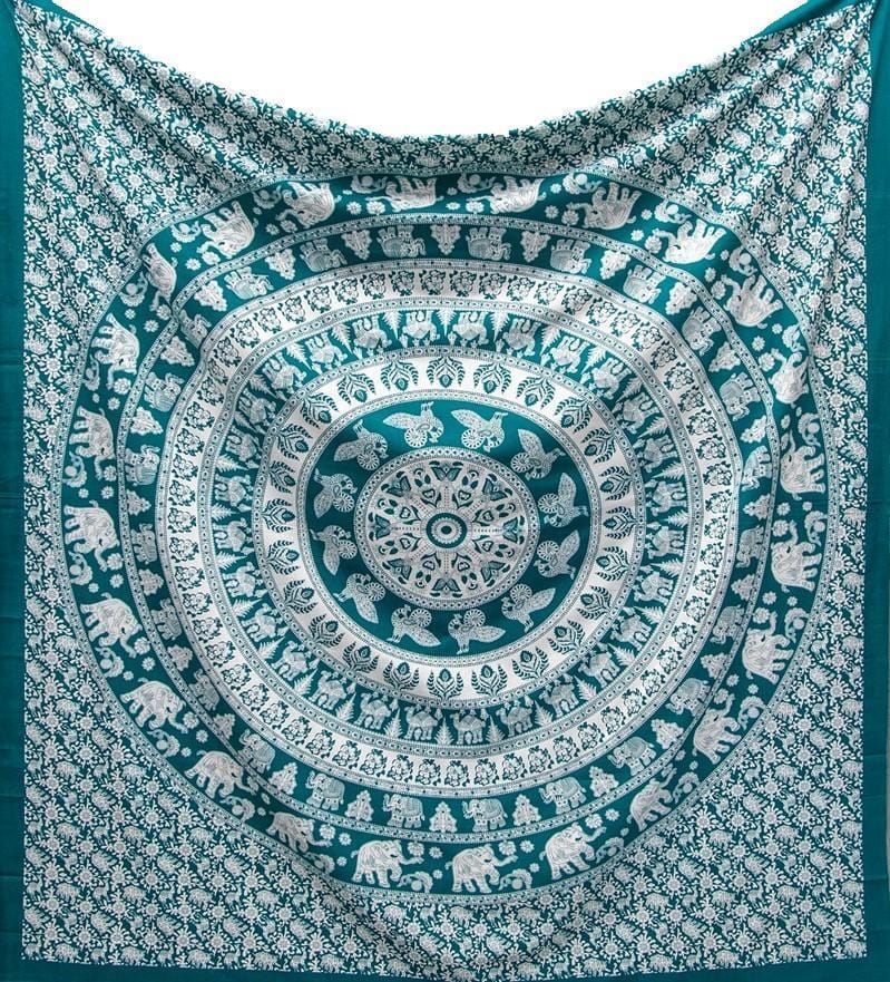 Tapestries Elephant Herd - Green - Tapestry 101271