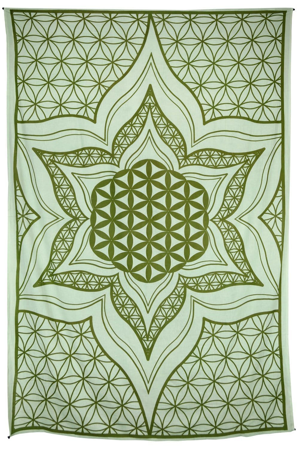Tapestries Flower of Life - Green - Tapestry 100104