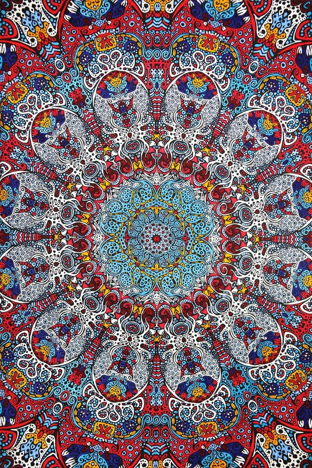 Tapestries Glow in the Dark - Dark Sunburst - Tapestry 007393