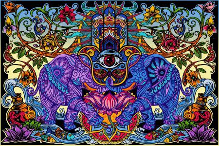 Tapestries Hamsa Elephant Dreams - Tapestry 100872