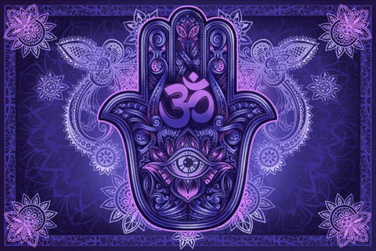 Tapestries Hamsa Hand of Fatima - Purple - Tapestry 100881