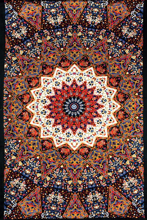 Tapestries India Star - Orange - Tapestry ta-115