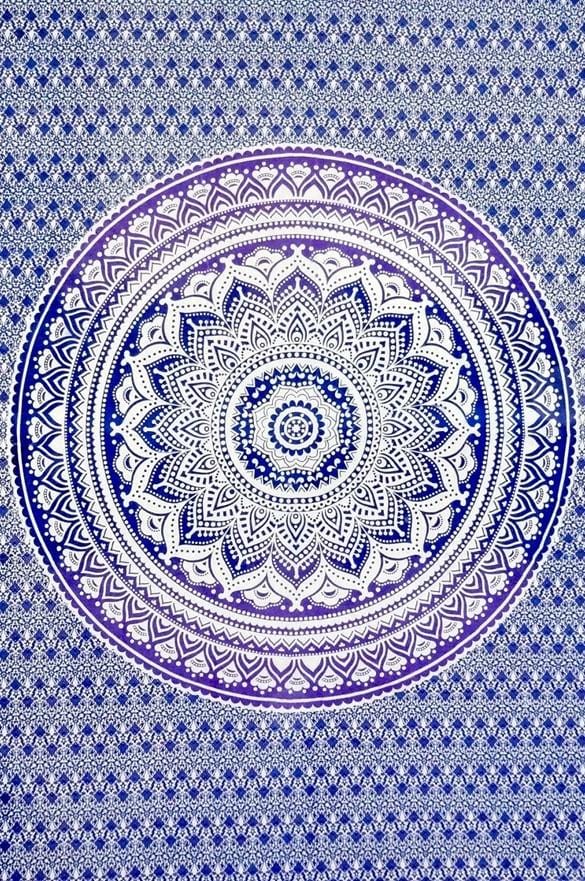 Tapestries Mandala - Blue and Purple Tie-Dye - Tapestry 100632