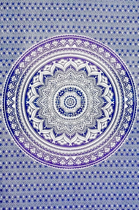 Tapestries Mandala - Blue and Purple Tie-Dye - Tapestry 100632