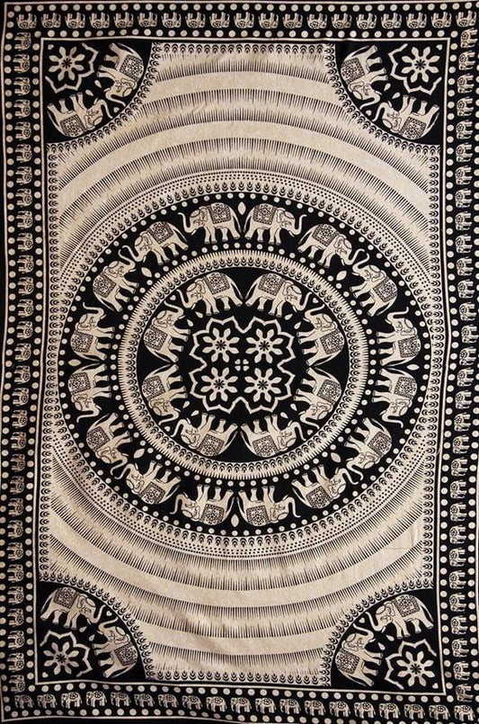 Tapestries Marching Elephant Mandala - Tapestry 101296