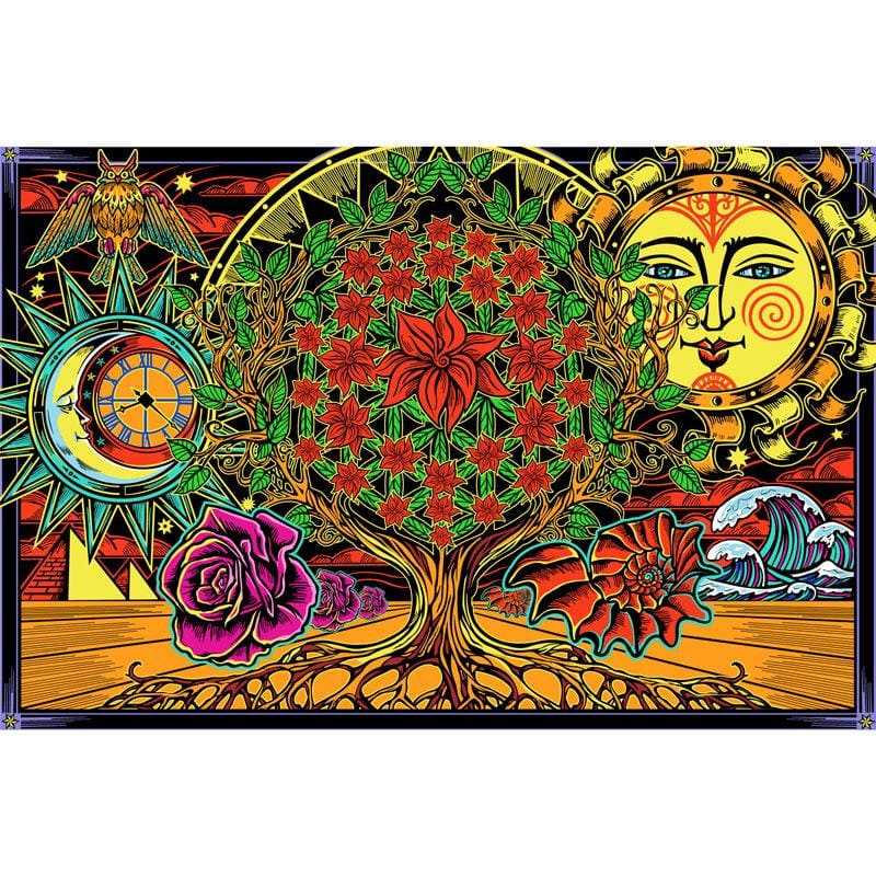 Psychedelic Flower of Life Tapestry