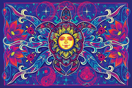 Tapestries Psychedelic Turtle - Tapestry 100870