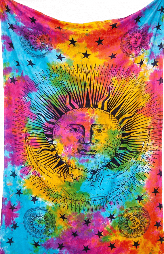 Tapestries Solar Eclipse - Tie-Dye - Tapestry 101085