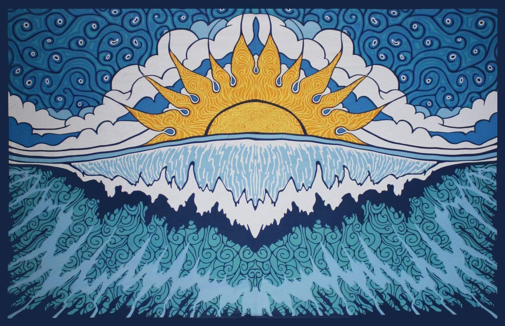 Trippy wave tapestry sale