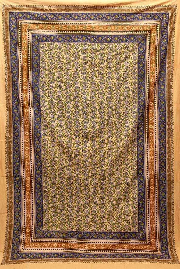 Tapestries Traditional Floral - Beige and Blue - Tapestry 101344