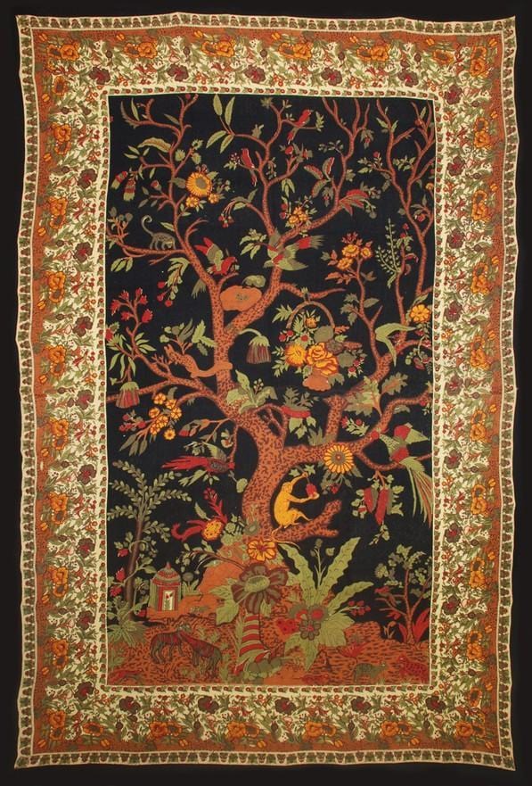 Tapestries Tree of Life - Black and Gold - Tapestry 007405