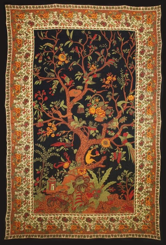 Tapestries Tree of Life - Black and Gold - Tapestry 007405