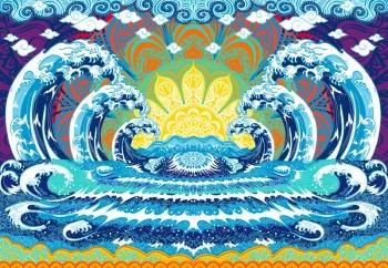 Tapestries Wave Mandala - Tapestry 100878
