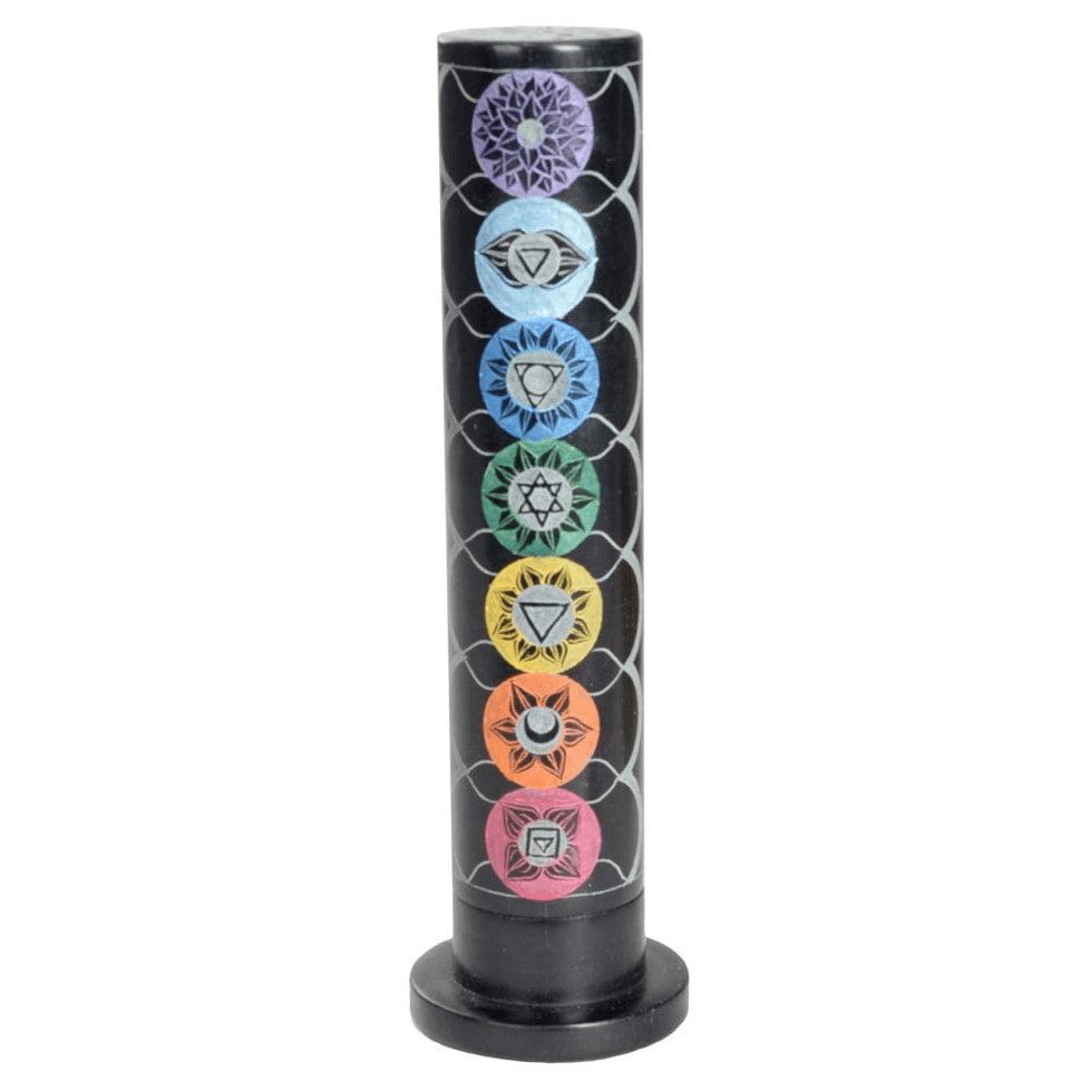 Incense 7 Chakra - Soapstone - Tower Incense Burner 102592