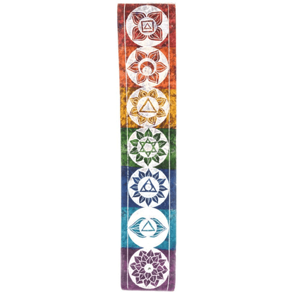 Incense Rainbow 7 Chakra - Soapstone - Canoe Incense Burner 102593