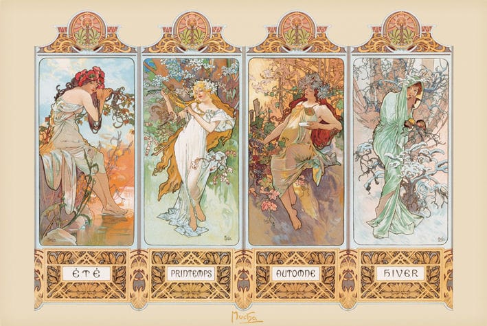 Posters Alphonse Mucha - Four Seasons - Poster 103602 TrippyStore
