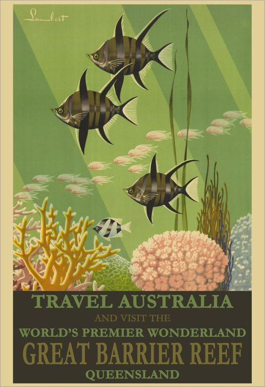 Posters Australia - Great Barrier Reef - Retro Travel Poster 103439