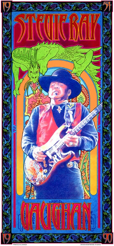 Posters Bob Masse - Stevie Ray Vaughan Commemorative - Concert Poster 103393