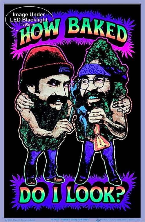 Posters Cheech and Chong - How Baked Do I Look - Black Light Poster 103435