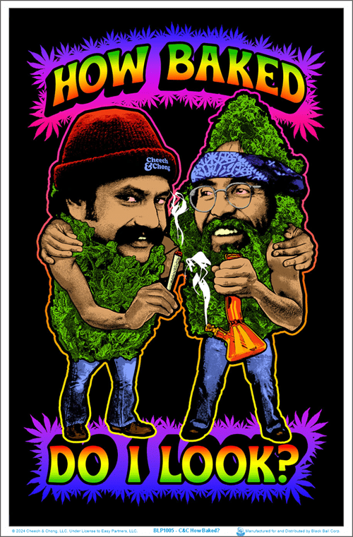 Posters Cheech and Chong - How Baked Do I Look - Black Light Poster 103435