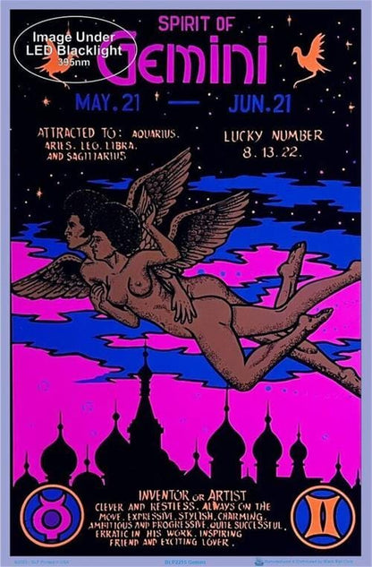 Posters Gemini - Zodiac Sign - Black Light Poster 103366