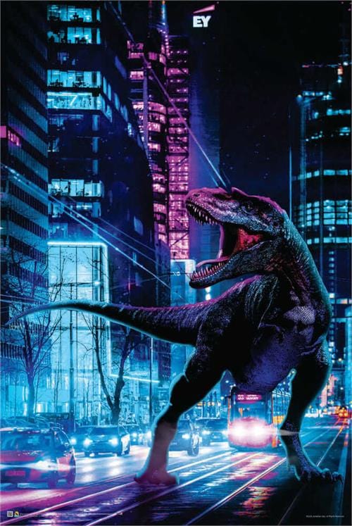 Posters Jonathan Gay - Dinosaur in the City - Black Light Poster 103411