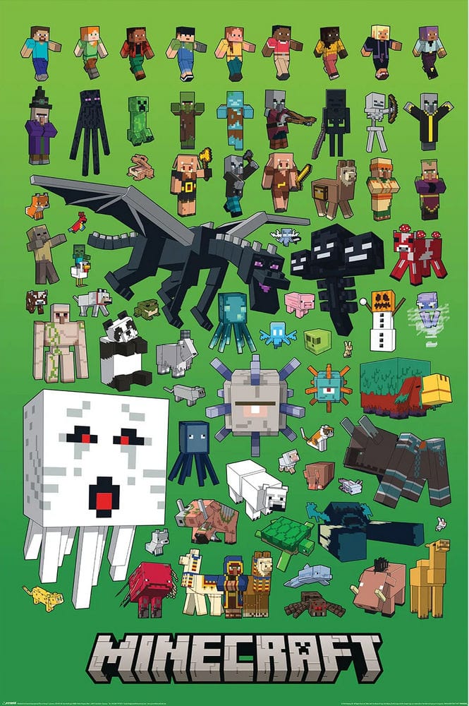 Posters Minecraft - Character Montage - Poster 103557 TrippyStore