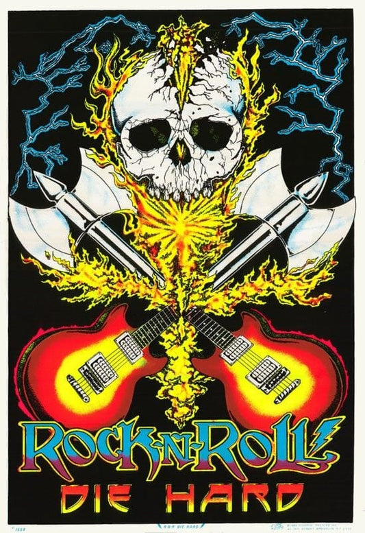 Posters Rock and Roll Die Hard - Black Light Poster 103484 TrippyStore