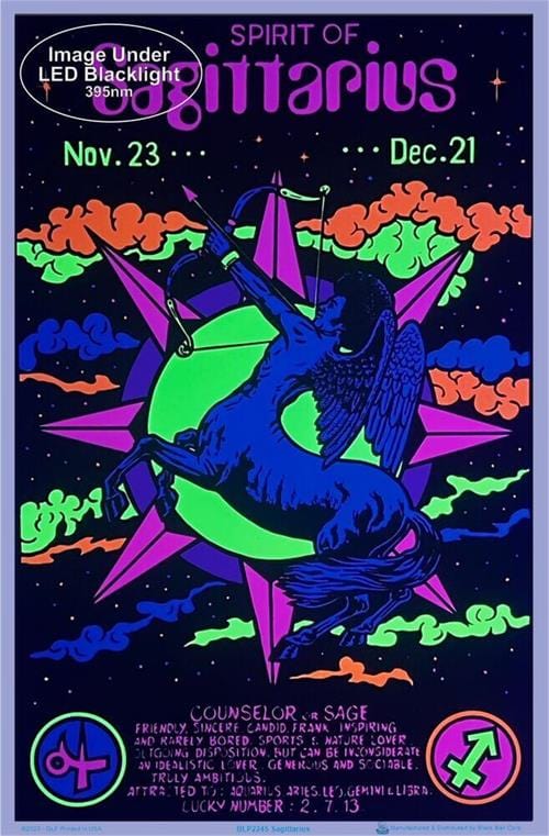 Posters Sagittarius - Zodiac Sign - Black Light Poster 103368