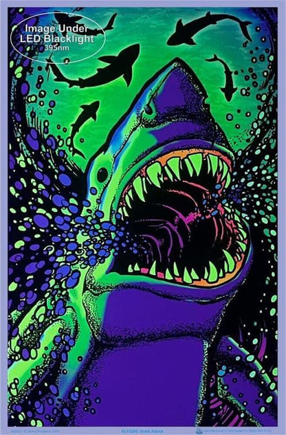 Posters Shark Attack - Black Light Poster 100342