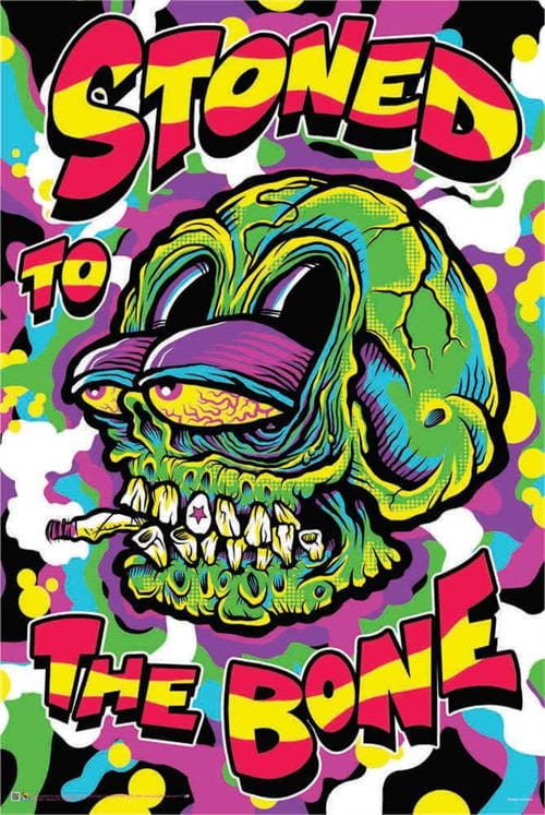 Posters Stoned to the Bone Skull Trip - Black Light Poster 103387