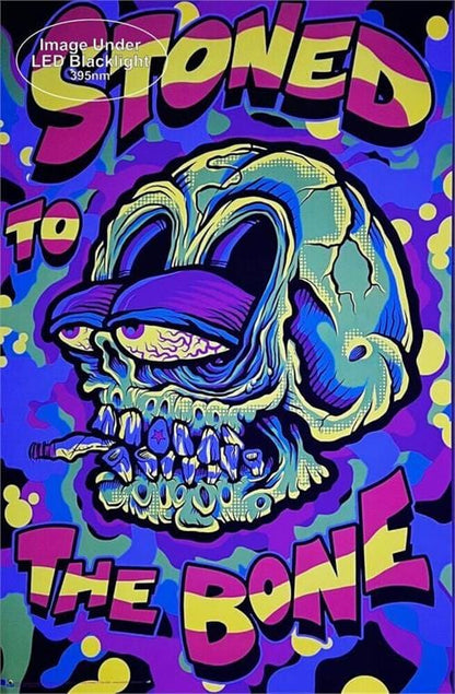 Posters Stoned to the Bone Skull Trip - Black Light Poster 103387