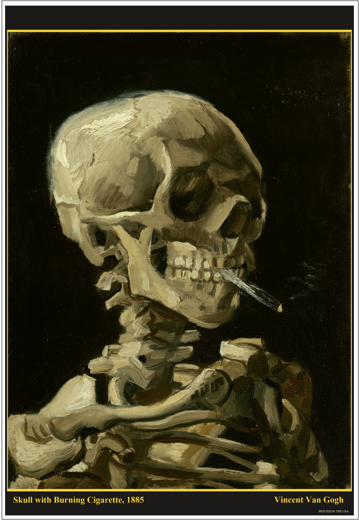 Posters 13 x 19" Vincent Van Gogh - Smoking Skeleton - Poster 103421