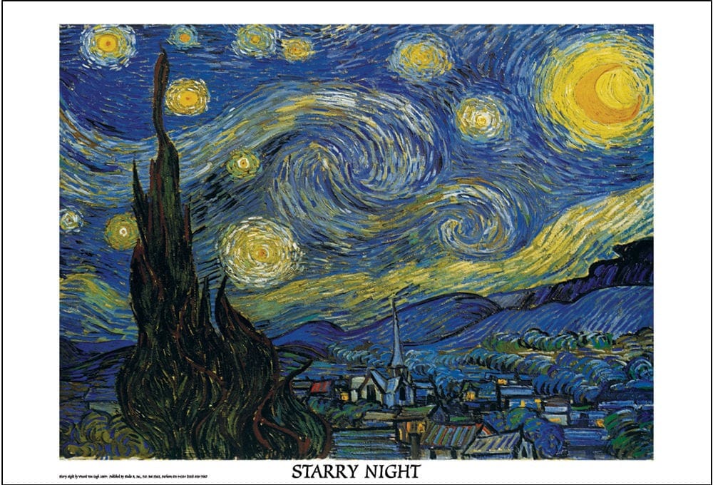 Posters Vincent van Gogh - Starry Night - Poster 007782 TrippyStore