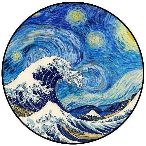 Stickers Great Wave on a Starry Night - Sticker 103443