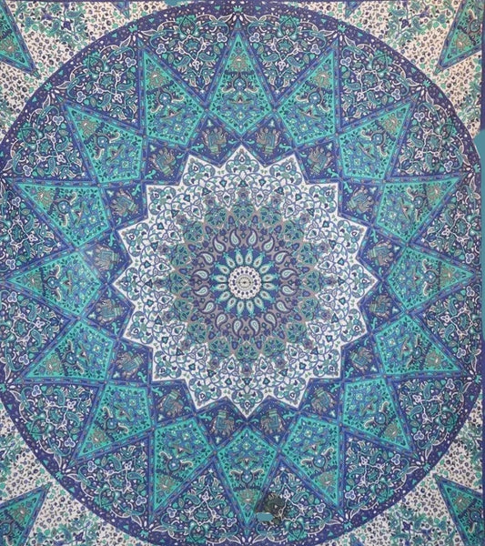 Tapestries India Star Mandala - Blue - Tapestry 007496 TrippyStore